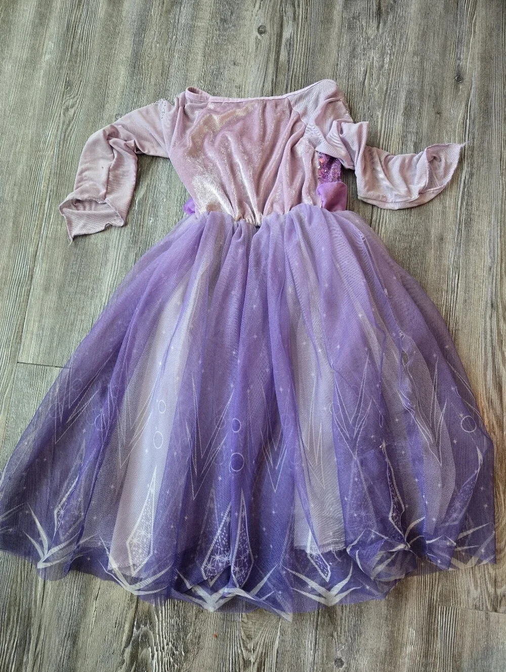 Girls Purple Sparkle Princess Costume Dress